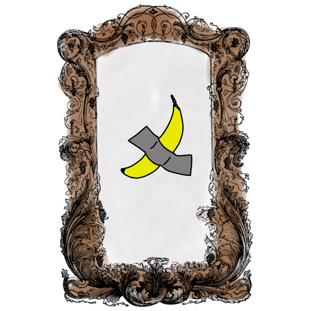 A painting of the infamous work The Comedian.