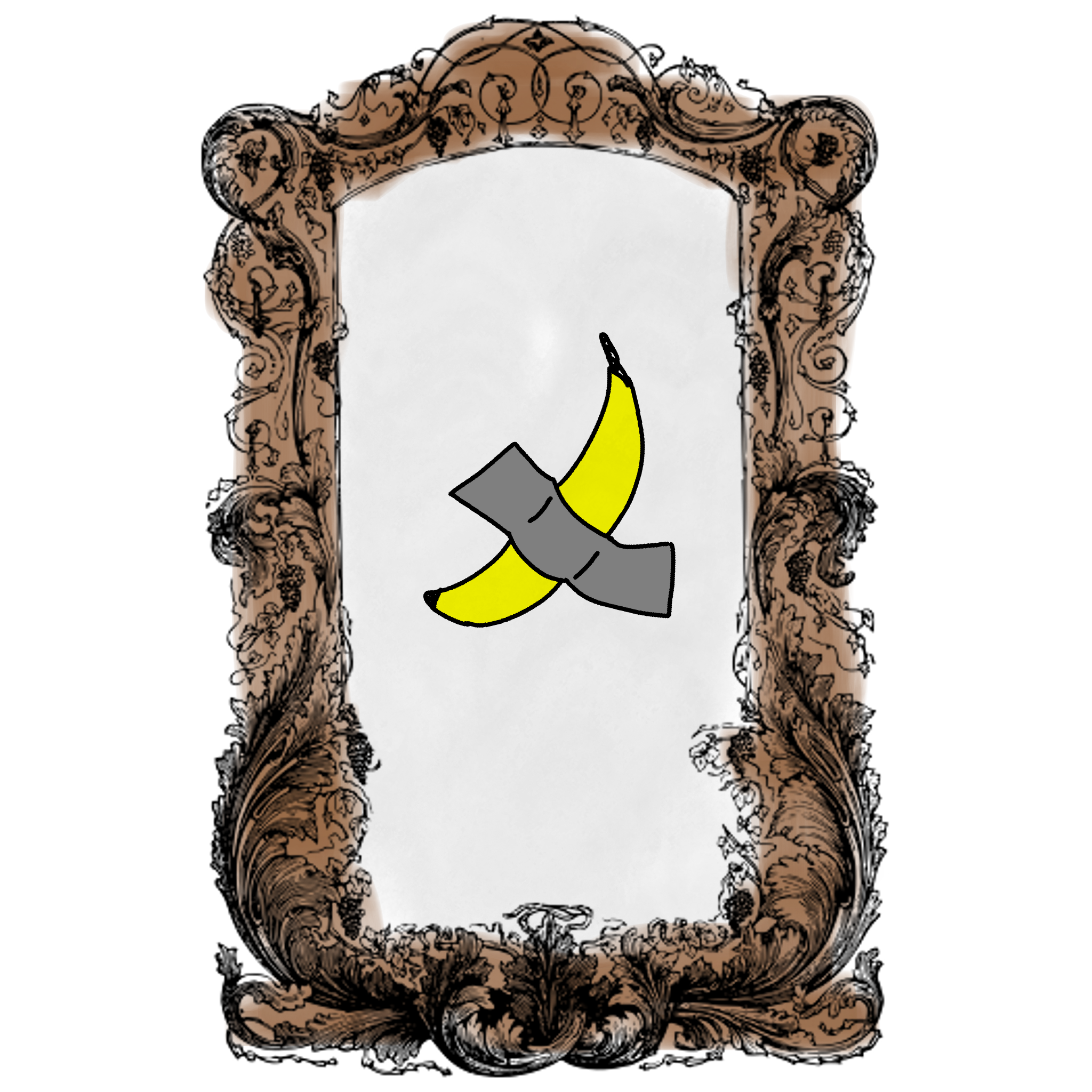 A painting of the infamous work The Comedian.